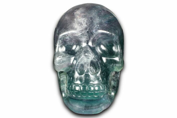 Purple/GreenBanded Fluorite Crystal Skull #382157